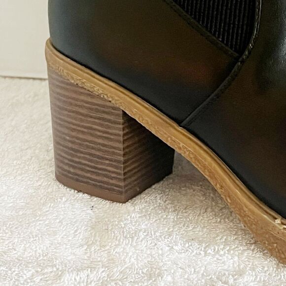 New Evans Black WIDE FIT Saskia Ankle Block Heel Boot Sz Womens 12 - Picture 8 of 8